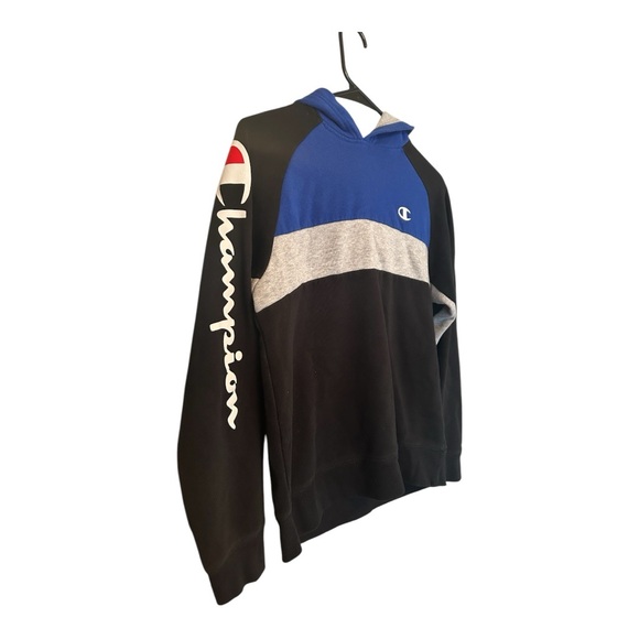 Champion Blue and Black Color-Block Hoodie - Picture 2 of 4